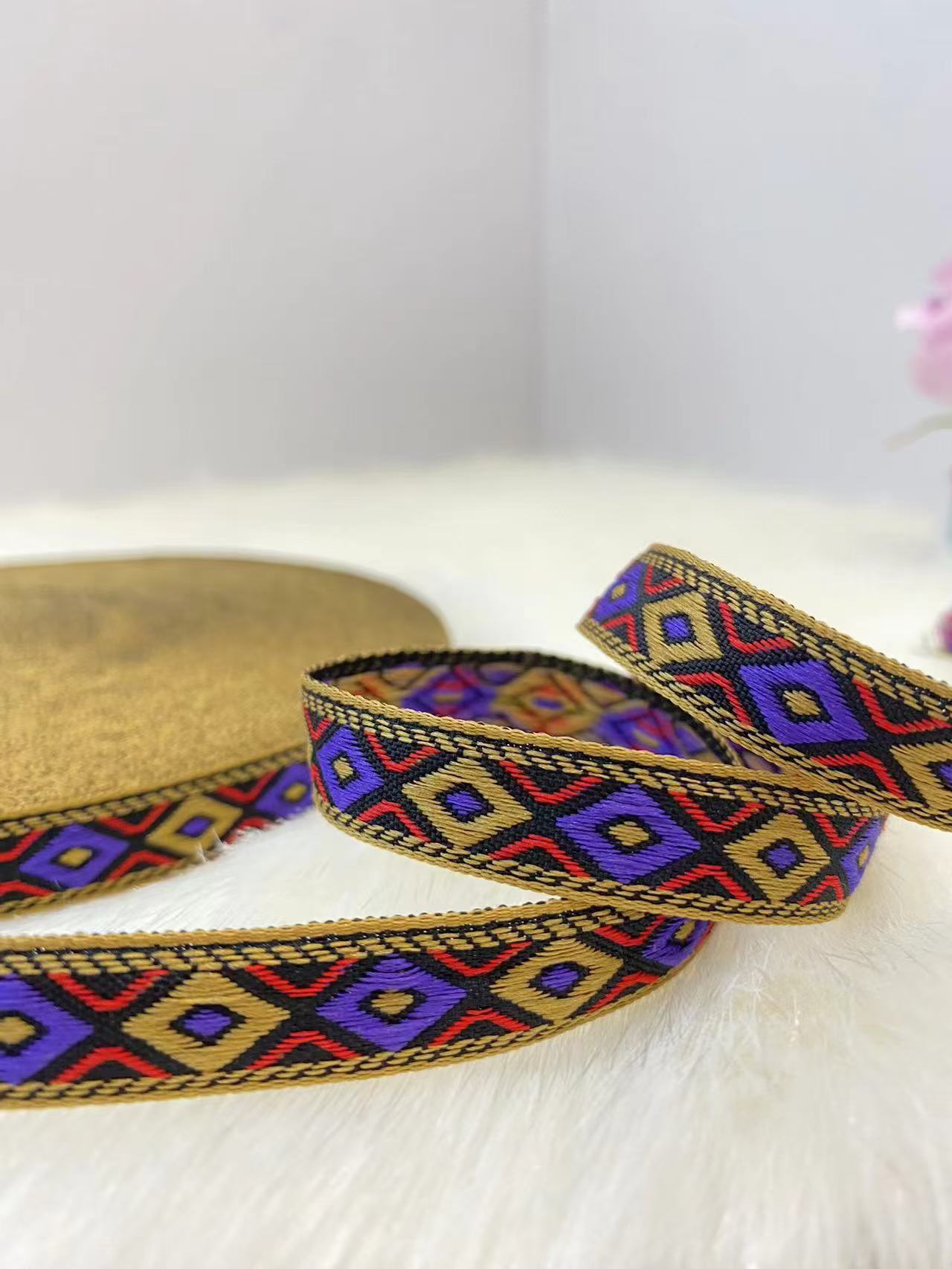 1.0--1.3cm多款式民族风复古提花刺绣织带民族演出服装服饰辅料详情7