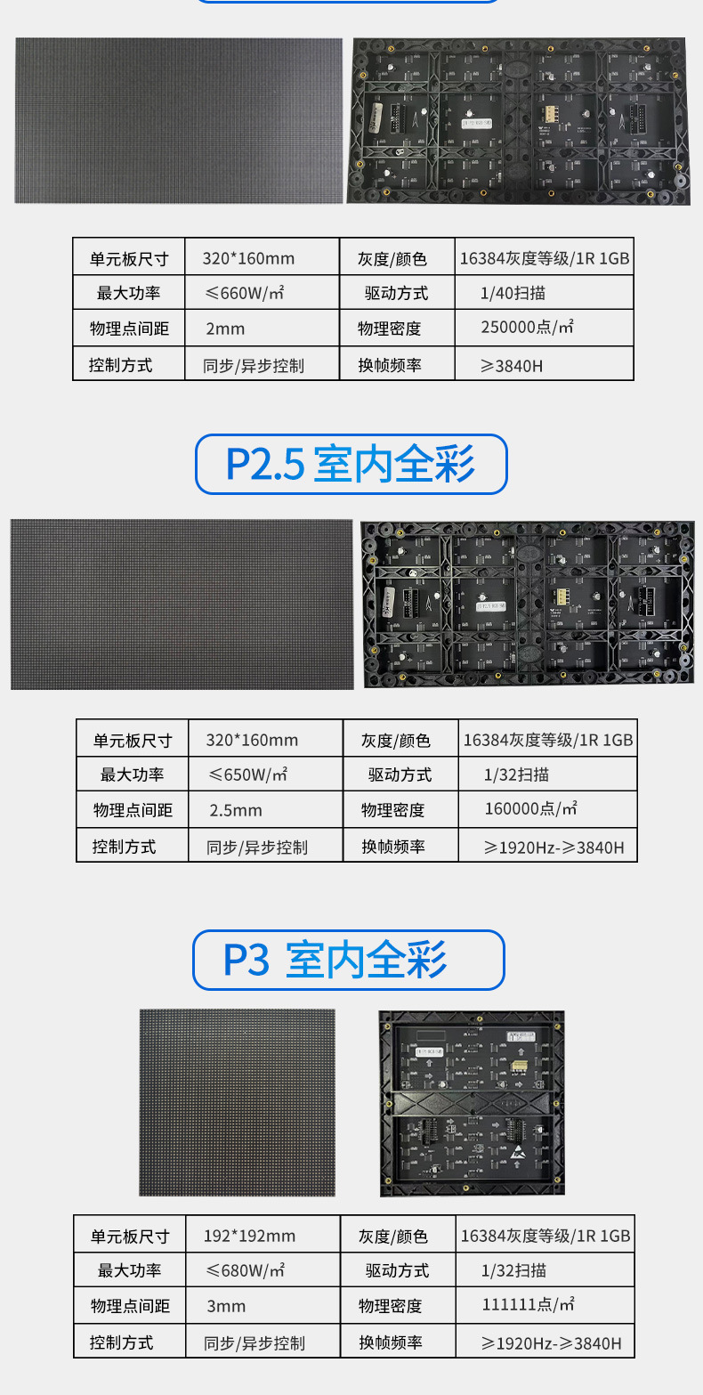 COB小间距超薄箱体屏幕显示屏ledP1.25P1.53P1.86直播间led显示屏详情5