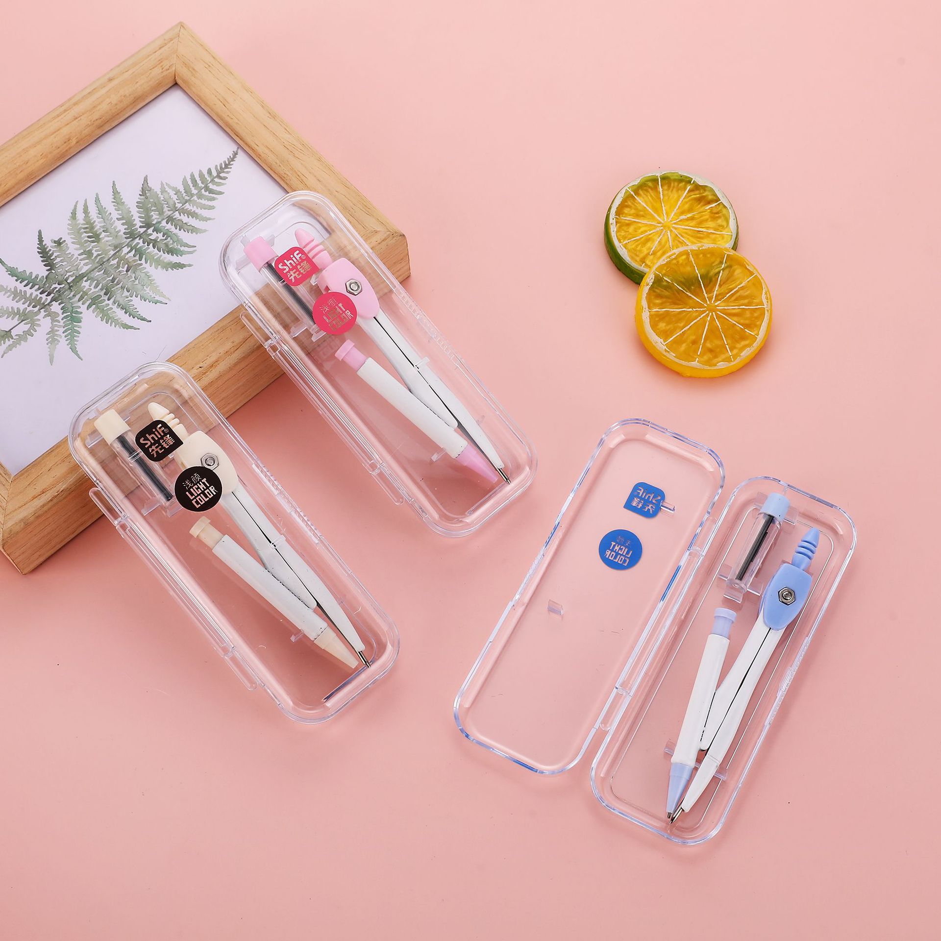 Wholesale of Pioneer 3087 Two-piece Compass Set for student metal alloy compass geometry examination drawing pic 6