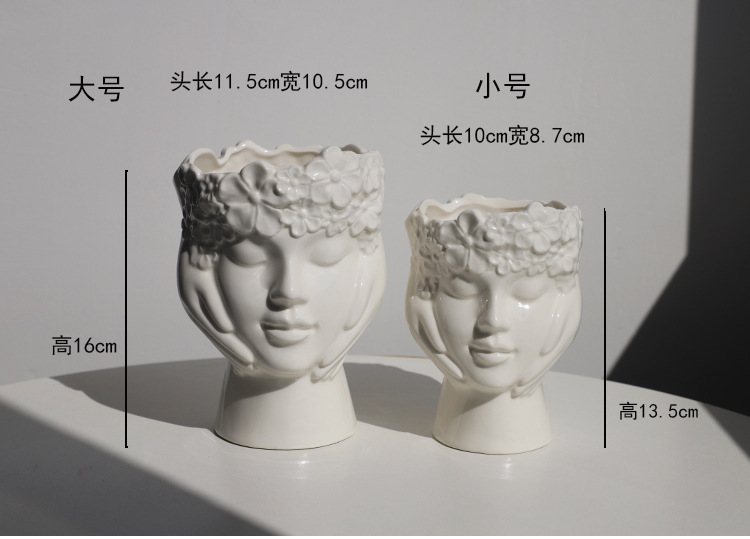 2026 Nordic Creative Home Desktop flower arrangements, figure statues, ornaments, human body ceramic vases, artistic flower vases, cross-border wholesale pic 1