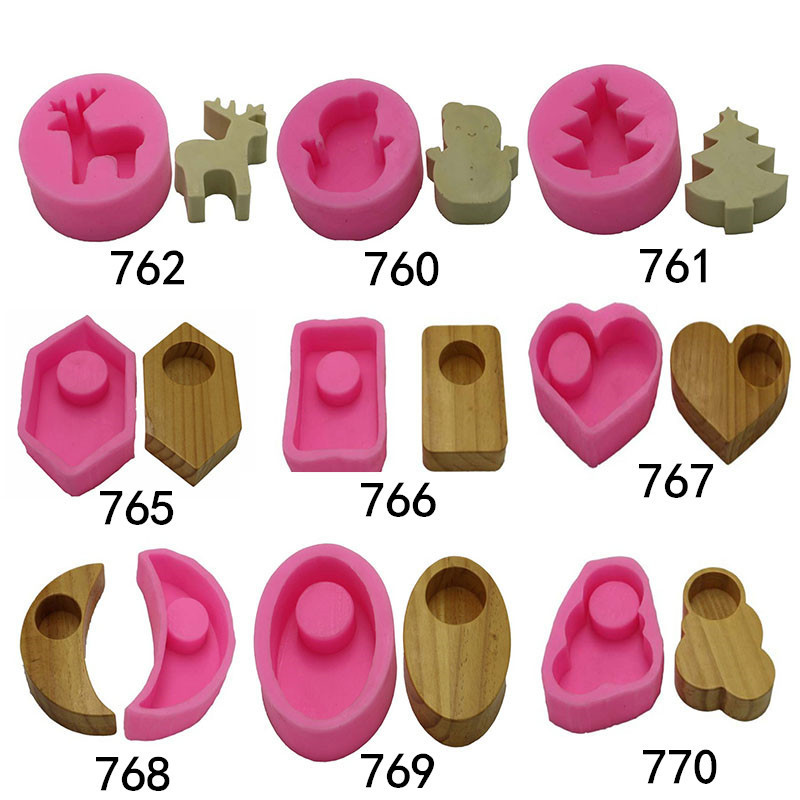 圣诞树小鹿雪人硅胶模具几何翻糖蛋糕慕斯装饰DIY云朵滴胶蜡烛模详情3