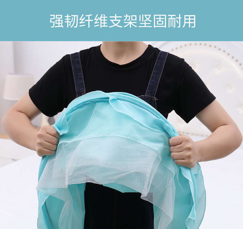 蚊帐罩可折叠免安装宝宝车床小孩儿童防蚊罩蒙古包双开门婴儿床详情10