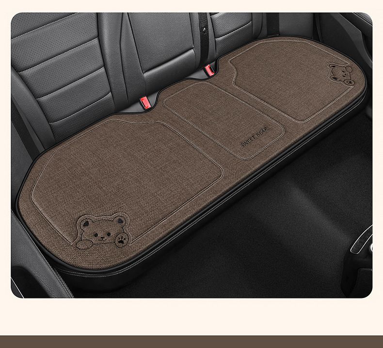 座椅垫座垫亚麻单片座椅套后排驾驶车坐垫四季通用卡通车内汽女士详情43
