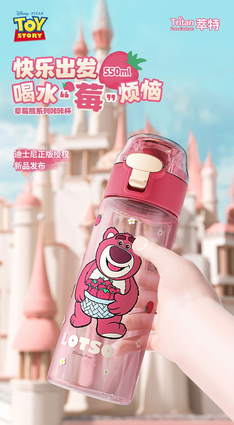 正版Tritan卡通水杯夏季运动塑料学生水壶食品级高颜值儿童水杯详情4