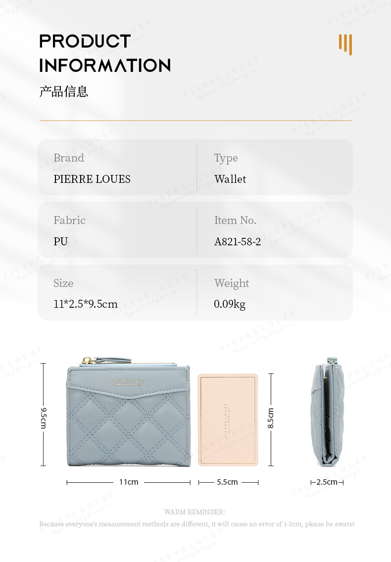 A fashionable new diamond-patterned student high-end wallet with a Korean InS-style short zipper and large capacity for women pic 8