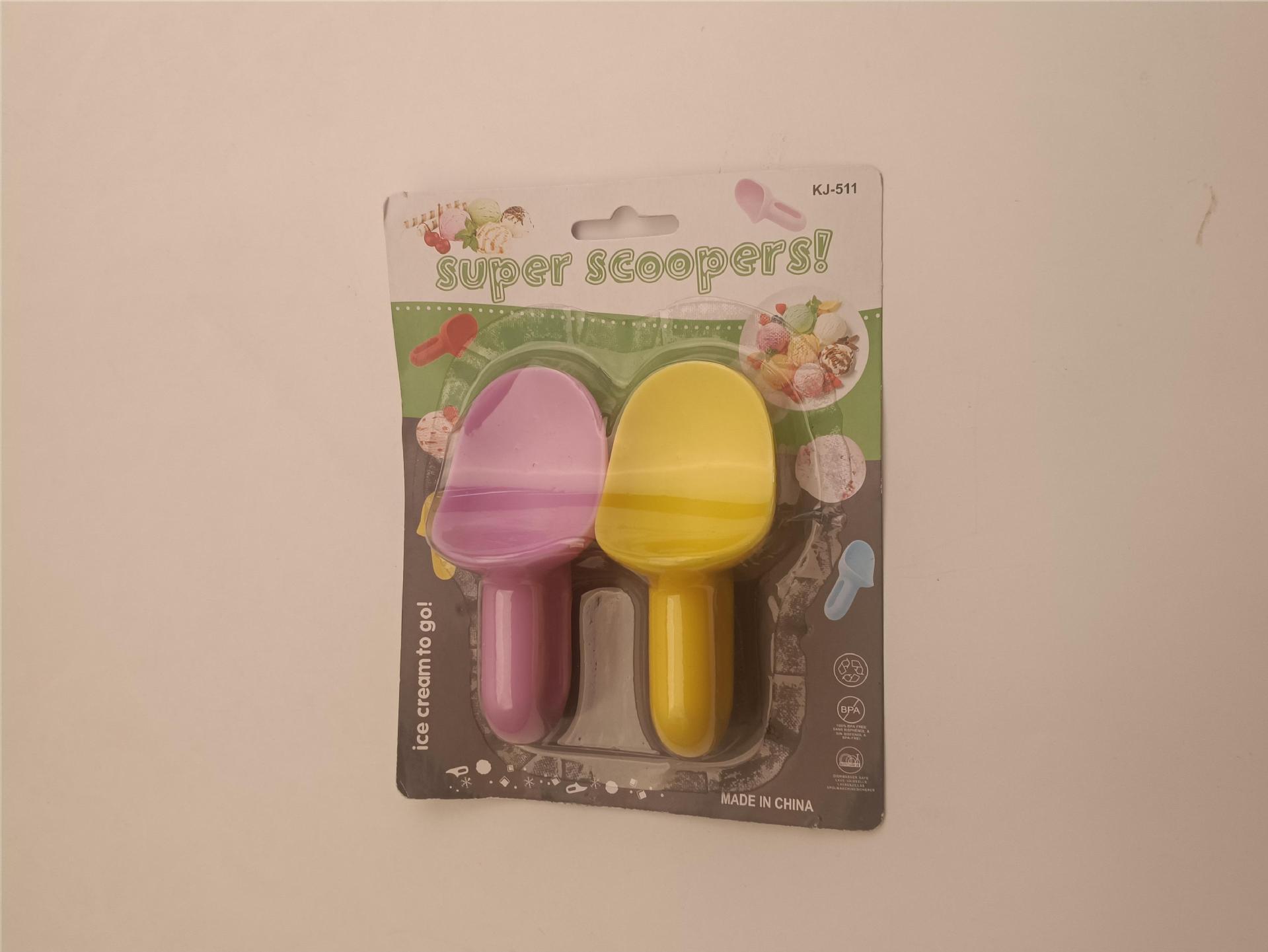 跨境专供迷你可爱冰淇淋勺子挖球器PP食品级创意日式冰激凌餐具扭曲款详情4