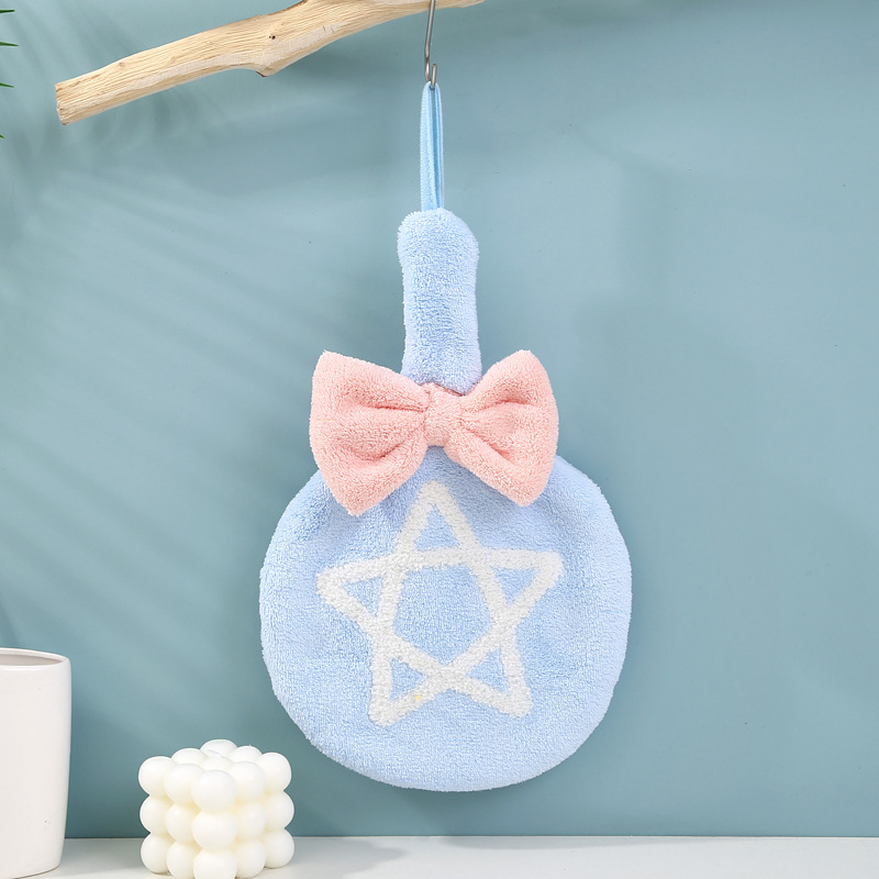 【 Chi Jia 】 Coral Fleece popular lollipop hand towels, hanging cute hand wash towels, Absorbent towels for bathroom pic 6