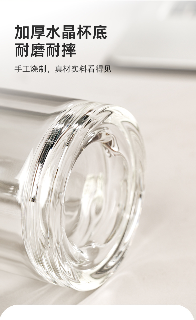 双层玻璃杯带把手大容量通用轻奢盖办公杯防烫商务杯批发玻璃水杯详情22