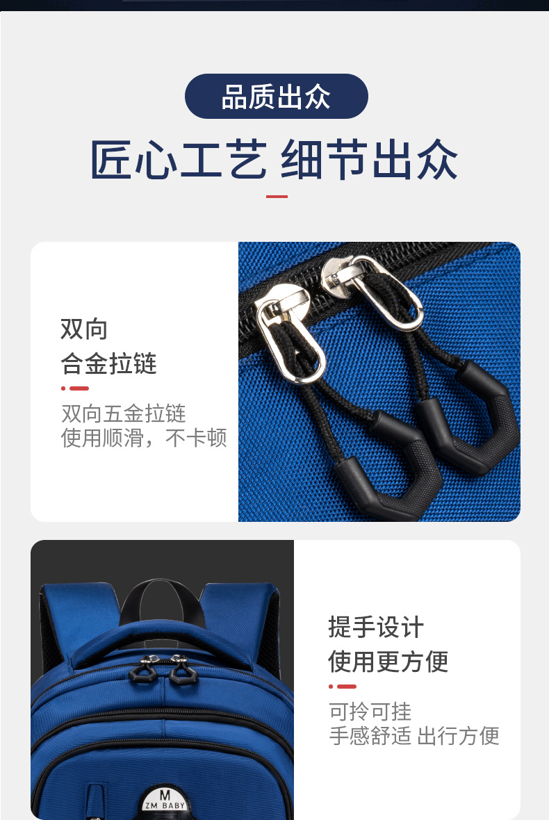 新款小学生书包 男女 1-3年级休闲大容量包包双肩背包小众设计详情11