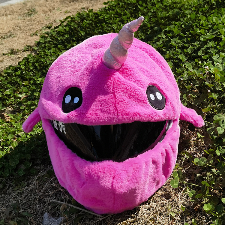 Cycling warm mask, cartoon cute animal, funny helmet protection cover, street blast, personalized plush helmet cover to block the wind pic 12
