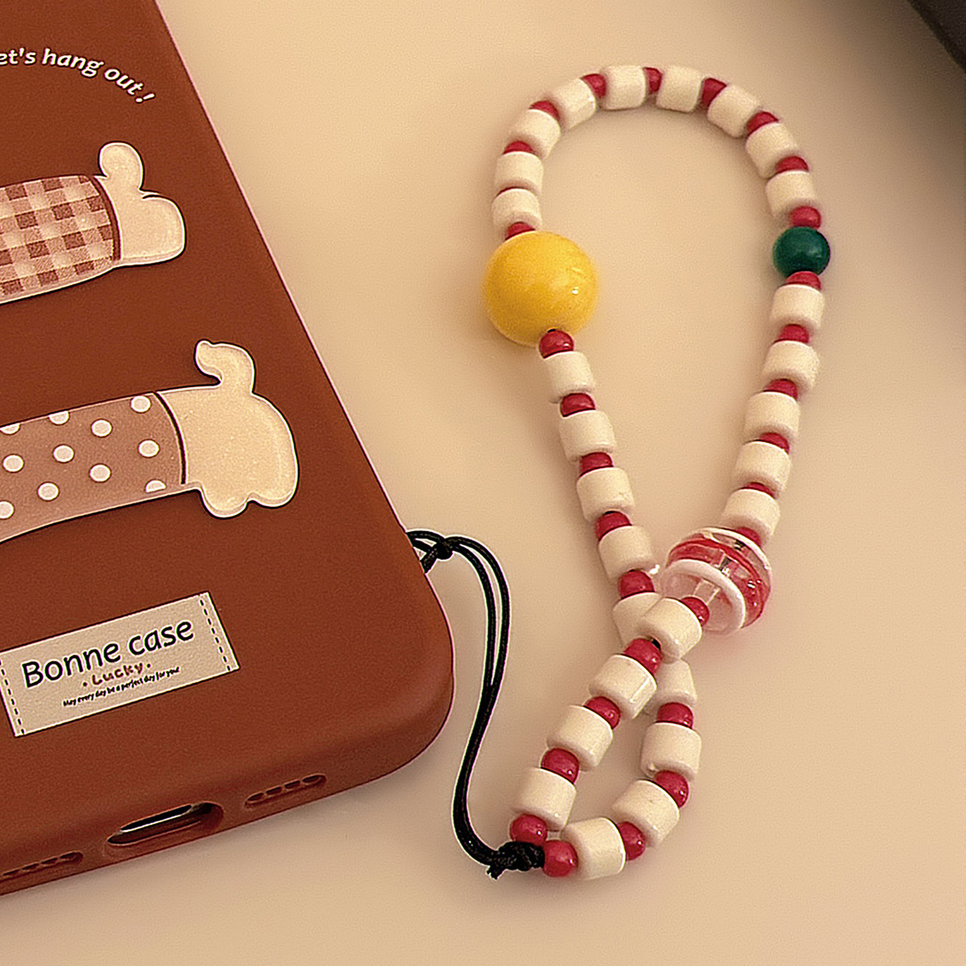 彩色链条手机壳挂绳适用苹果/华为便携手腕带绳个性ins多巴胺挂件详情17