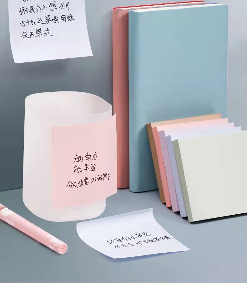 100 pieces of simple Morandi color self-adhesive sticky notes, office stationery, student message and note-taking sticky notes pic 10
