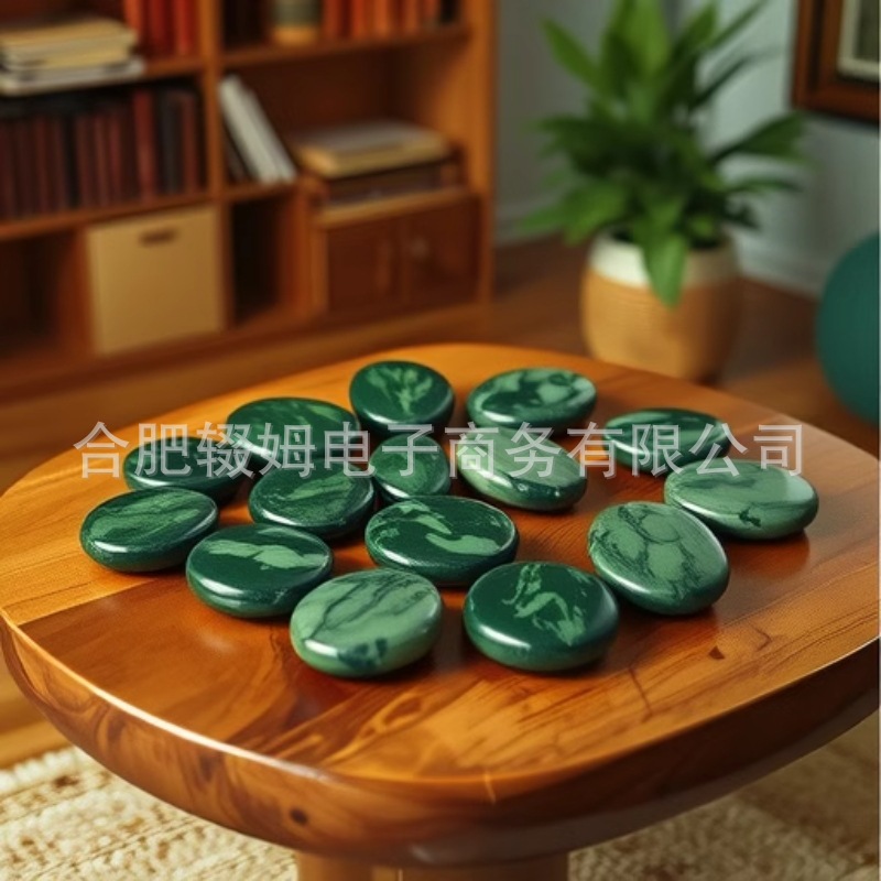 橄榄绿玉恒温加热能量石SPA热石美容院足疗足浴精油推拿按摩石详情14