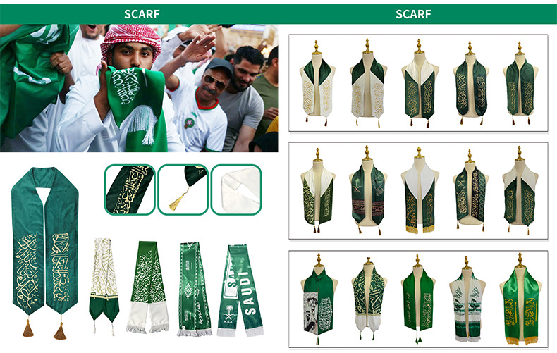 Cross-border Saudi Arabian flag hat, Saudi National Day party supplies, polyester high hat with digital printing customization pic 4