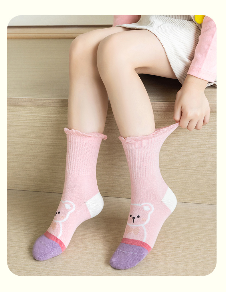 儿童袜子秋冬季女童袜卡通可爱中筒棉袜男童宝宝吸汗学生童袜批发详情13