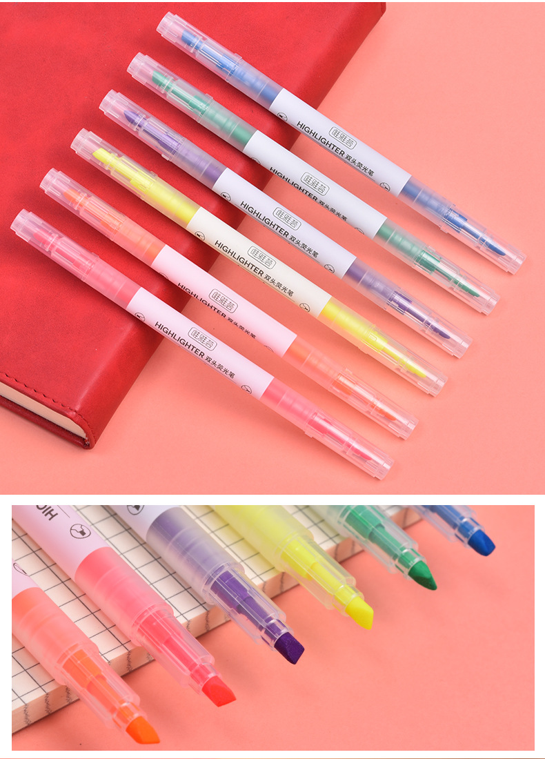 Factory direct supply of double-headed highlighters. Zhongshi Shopping cooperative highlighters: Weiya Hui 22399 pic 6