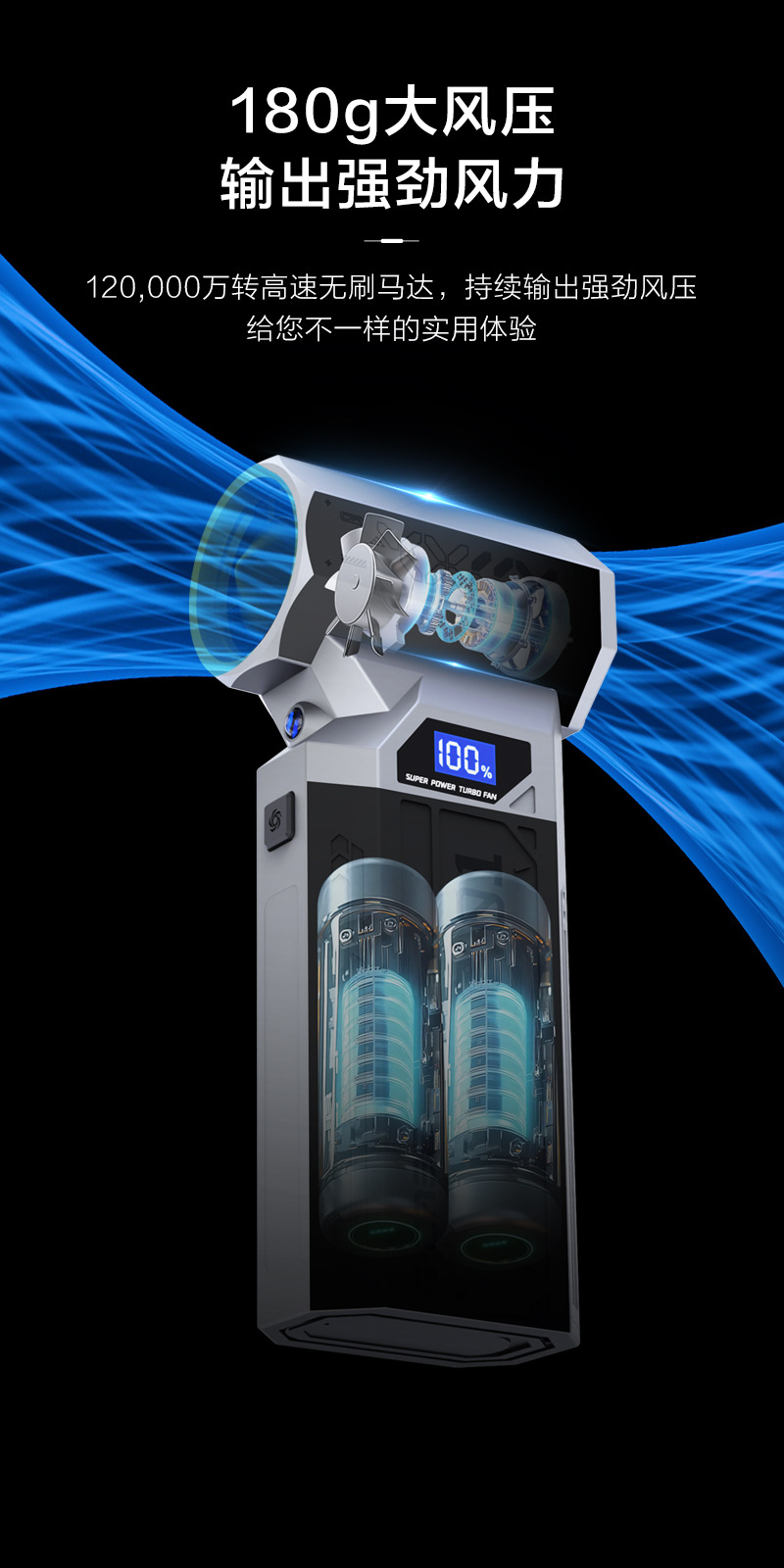 2025年8月新款暴力涡轮风扇暴力风扇高速吹尘器手持便携式吹尘器详情6