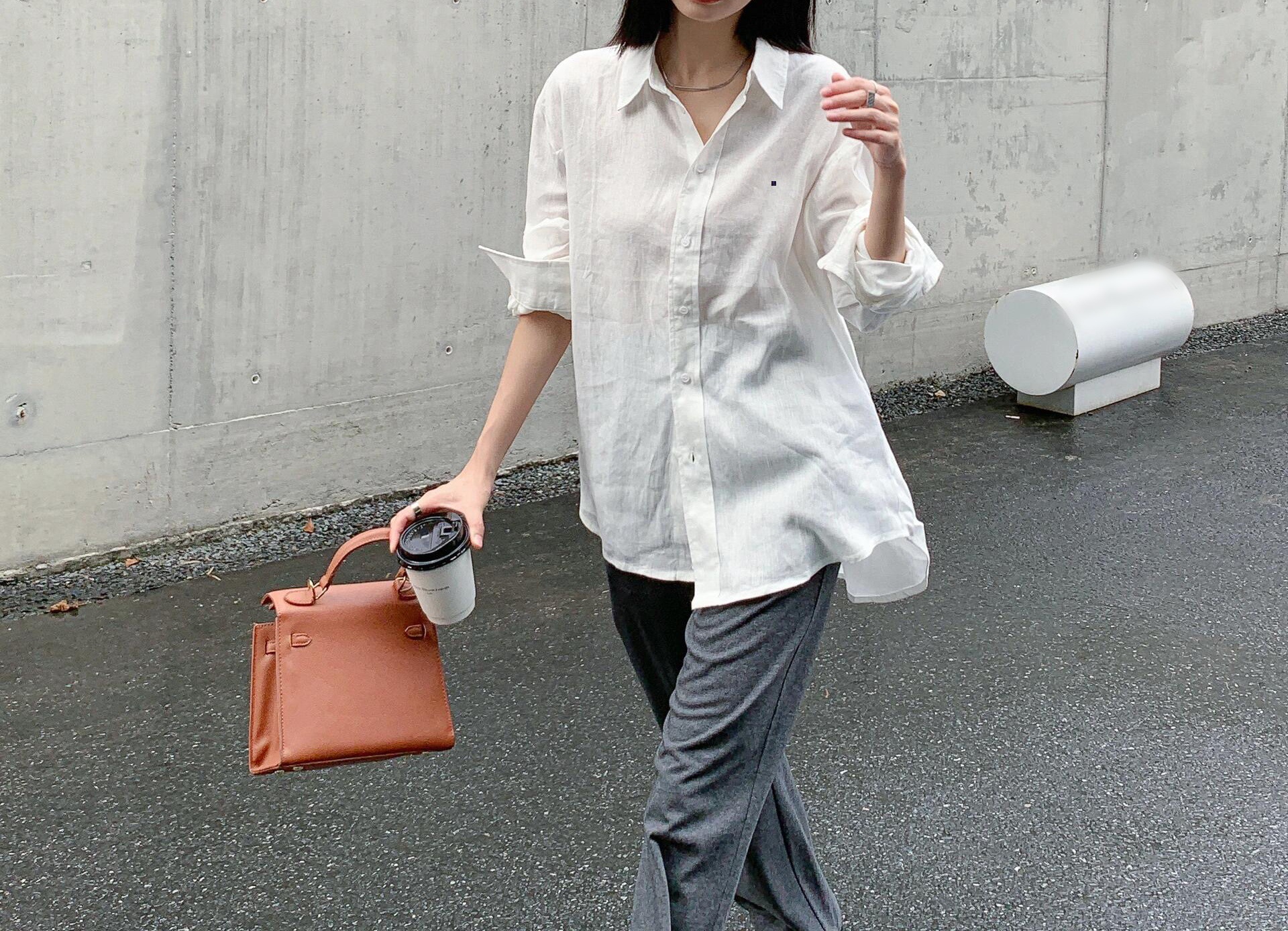 亚麻衬衫薄款小马标刺绣美式复古经典衬衣长袖POLO领防晒女上衣详情15