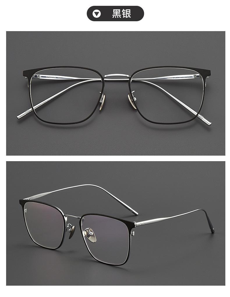 超轻纯钛近视眼镜框男款防蓝光商务全框钛架复古眼镜架批发 30020详情13