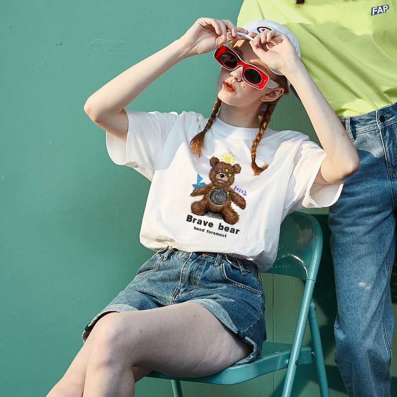 Oversize女装纯棉短袖t恤女宽松夏2025新款半袖胖mm180斤大码显瘦详情28