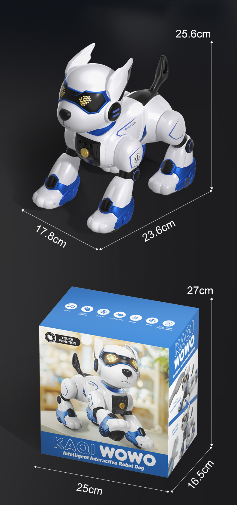 YDJ智能遥控机器狗儿童益智玩具特技机械狗声光音乐讲故事遥控车详情26
