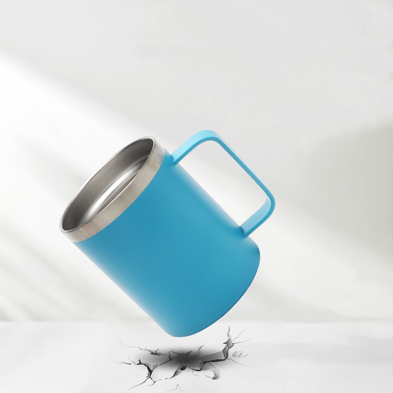 跨境亚马逊12oz手柄杯马克杯304不锈钢办公咖啡杯冰霸杯详情13