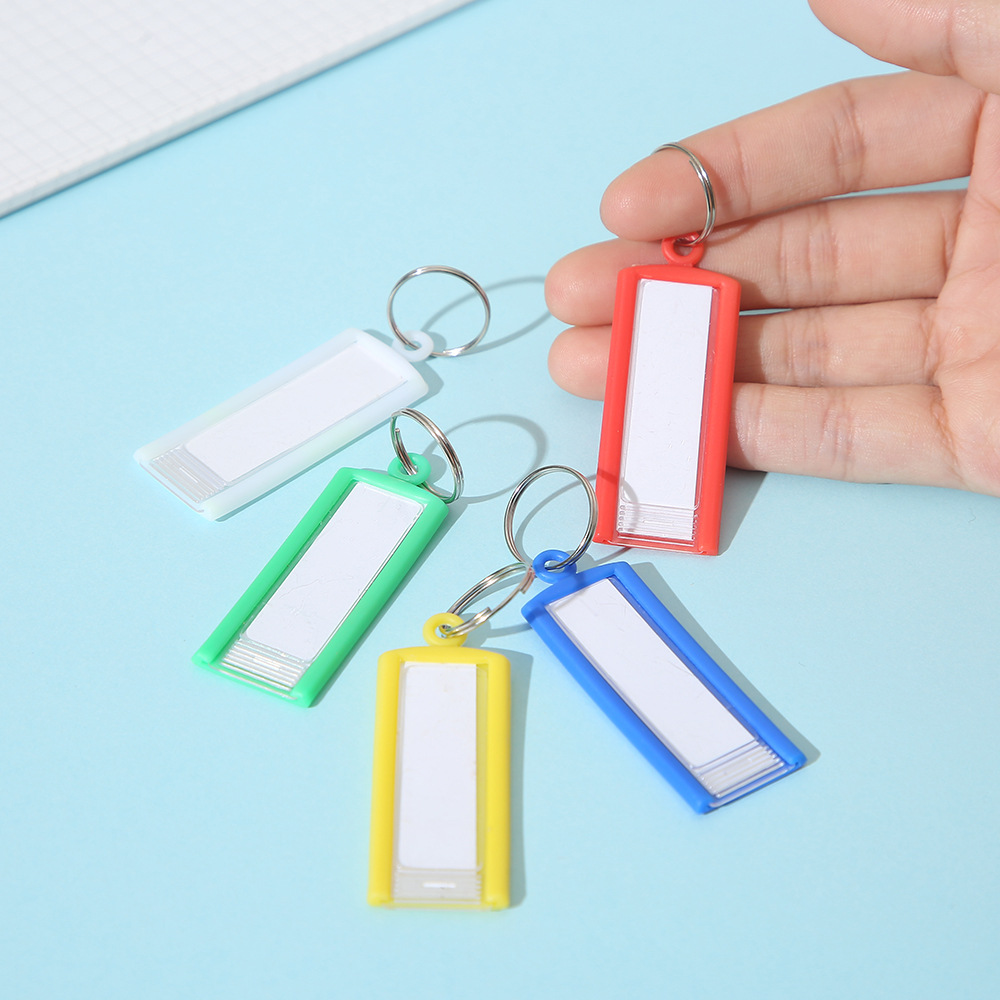 PE彩色长条钥匙扣酒店房间钥匙标签牌物品分类牌批发详情3
