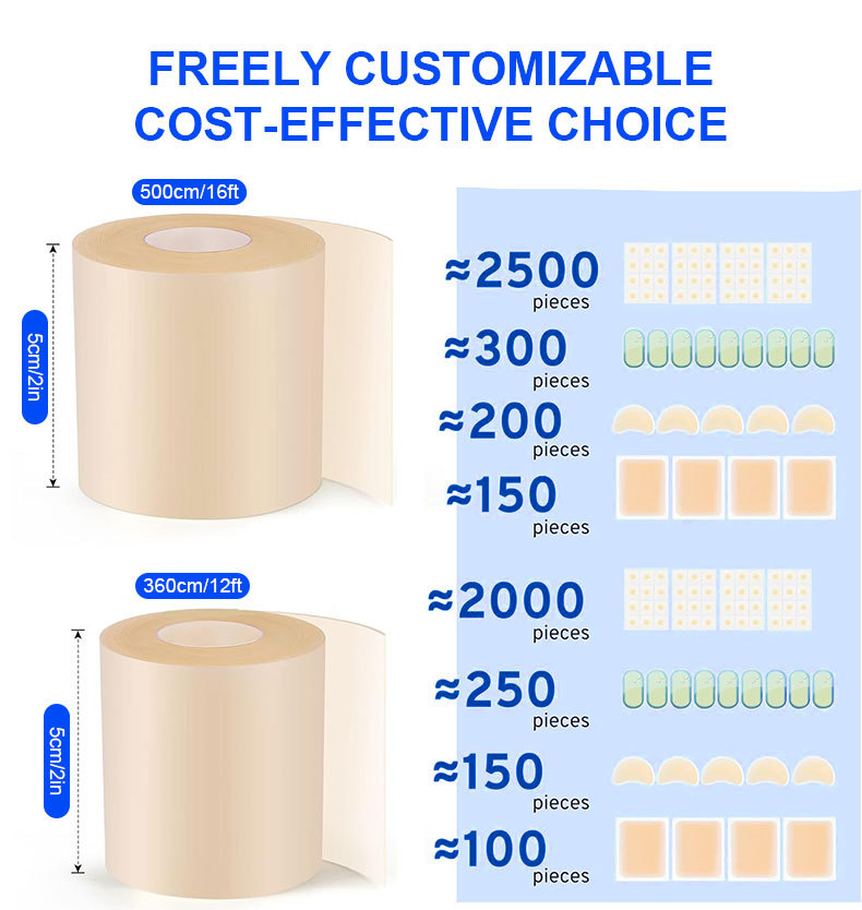 Amazon hydrocolloid roll wound dressing has strong water absorption. It is a hydrocolloid dressing for wet healing of superficial burns with liquid absorption pic 2