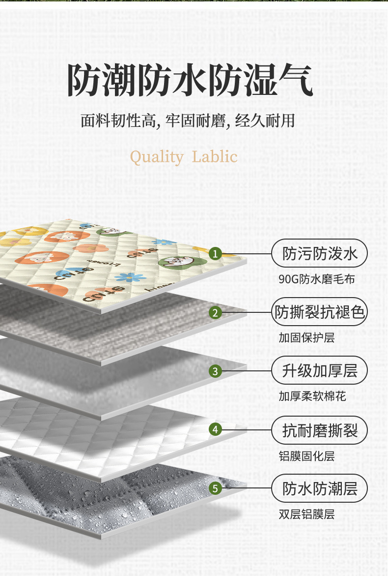 加厚野餐垫防潮垫户外地垫便携户外露营野炊防水春游帐篷草坪坐垫详情9