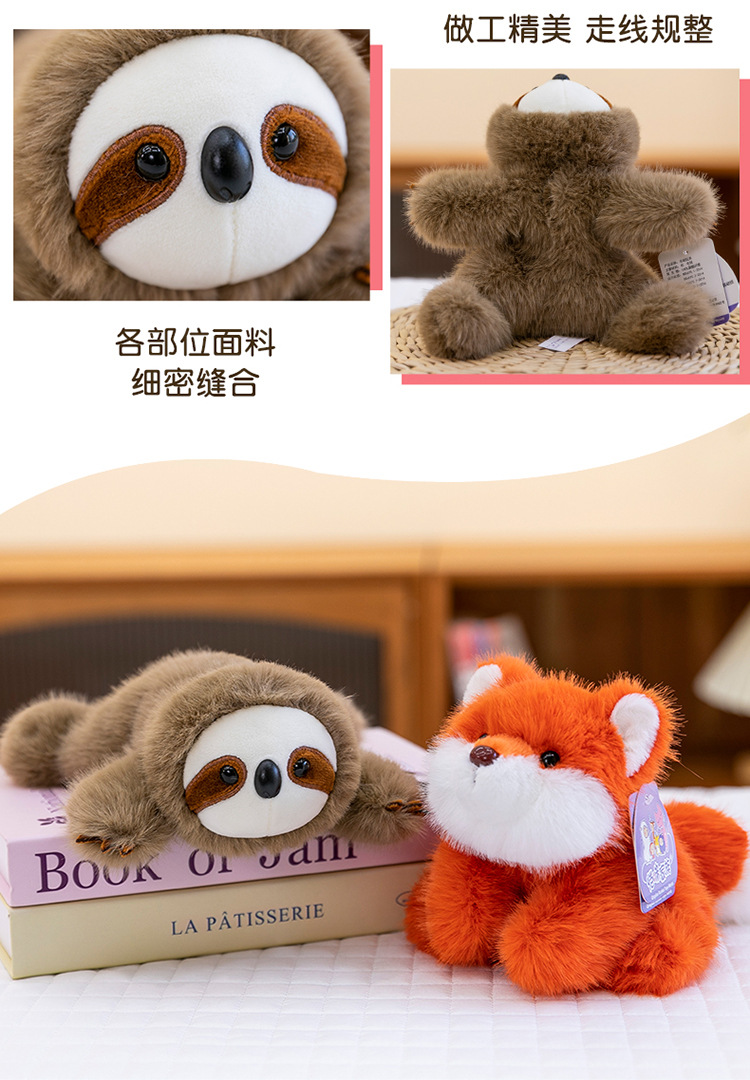 Cartoon capybara plush toy, West Highland dog, home panda figurine, car fox decoration, office sloth pic 4