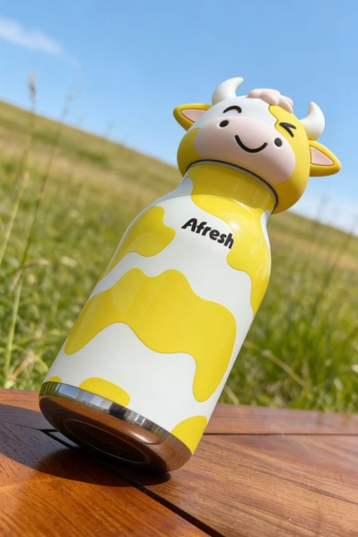 跨境外贸新款创意可爱公仔萌牛不锈钢保温杯创意个性儿童保温杯详情4