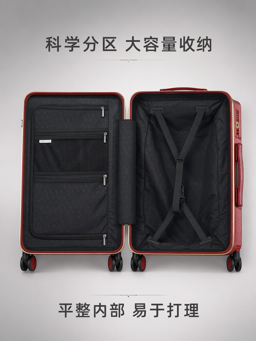Kai cruiser 100% puro PC maleta comercio exterior 20/24/28 pulgadas rueda universal silenciosa TSA aduana cerradura comercio exterior conjunto pic 9