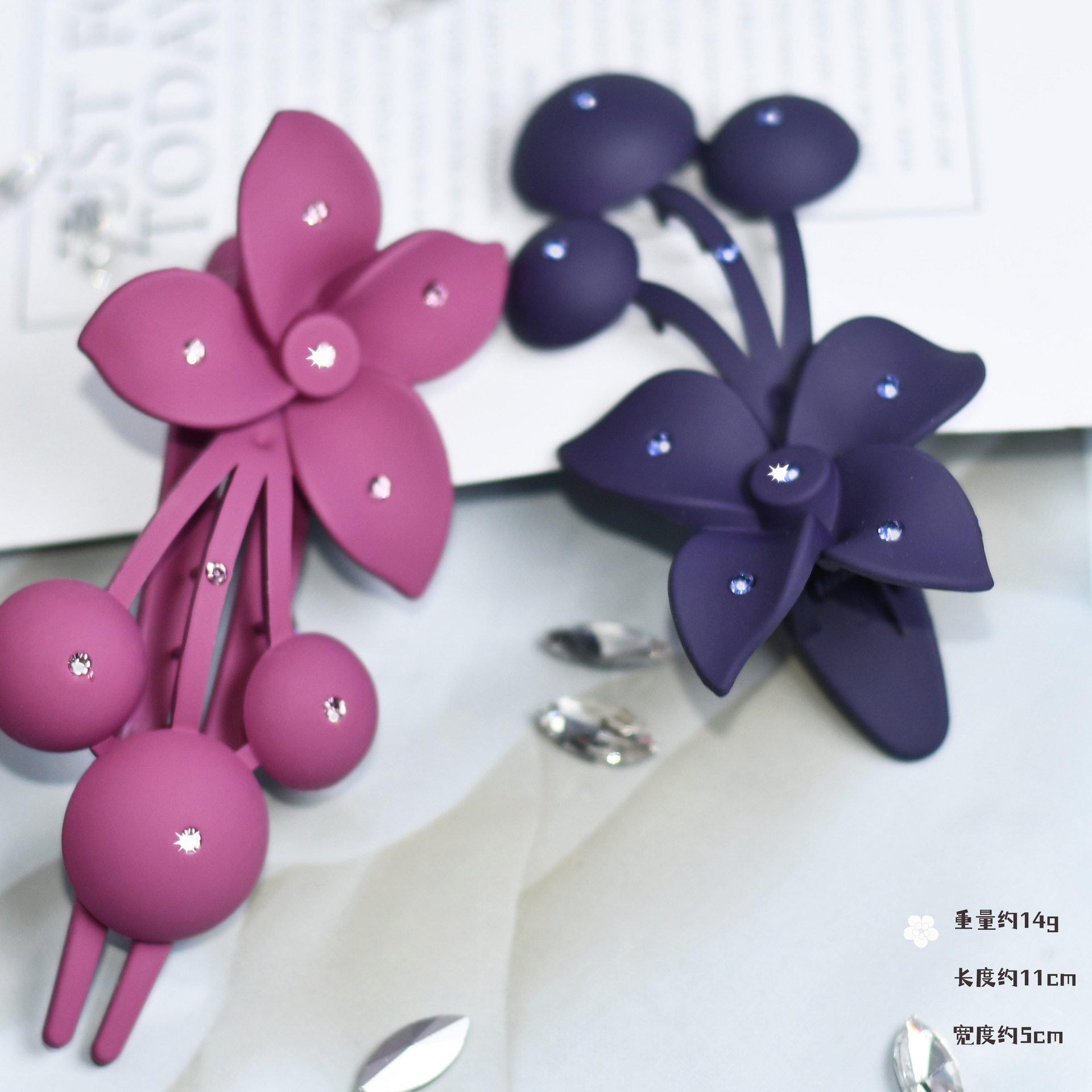 樱桃花朵发夹女后脑勺2025新款高端高级感大号减龄优雅抓夹子头饰详情14