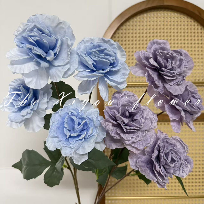 4 pieces of glazed peonies, dry-roasted peonies and paeonias, artificial flowers for wedding arrangements and home living room decoration pic 13