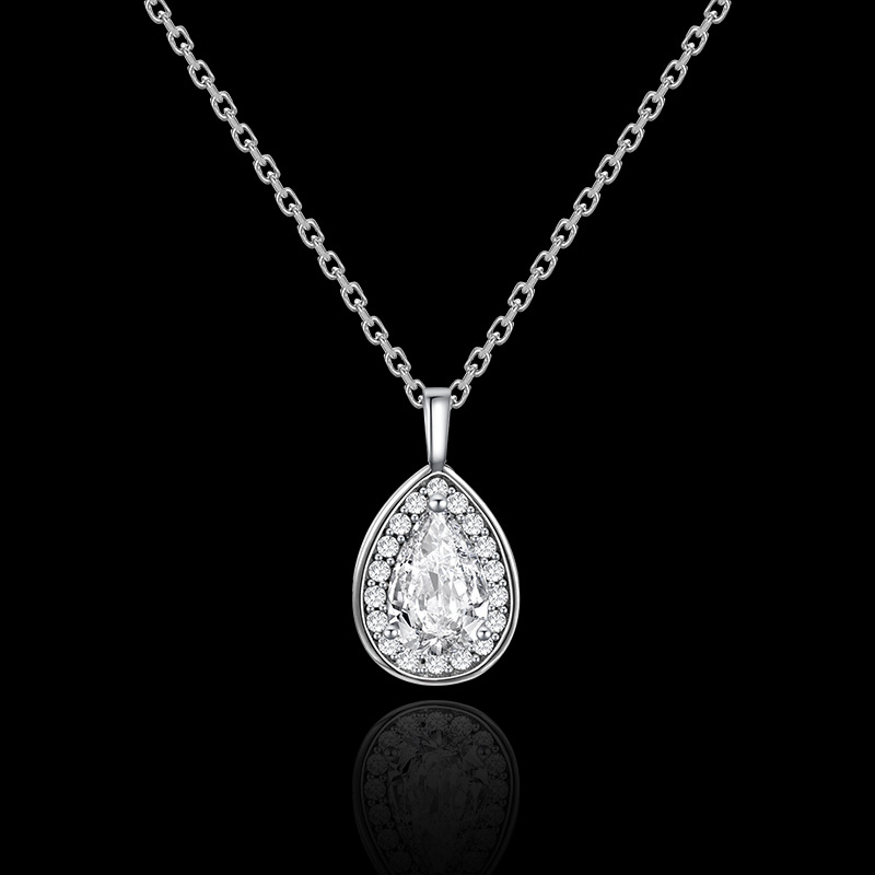 S925 All-silver Swan Kiss Heart Necklace for Women, 26 new style gourd pendant love bouquet necklace pic 10