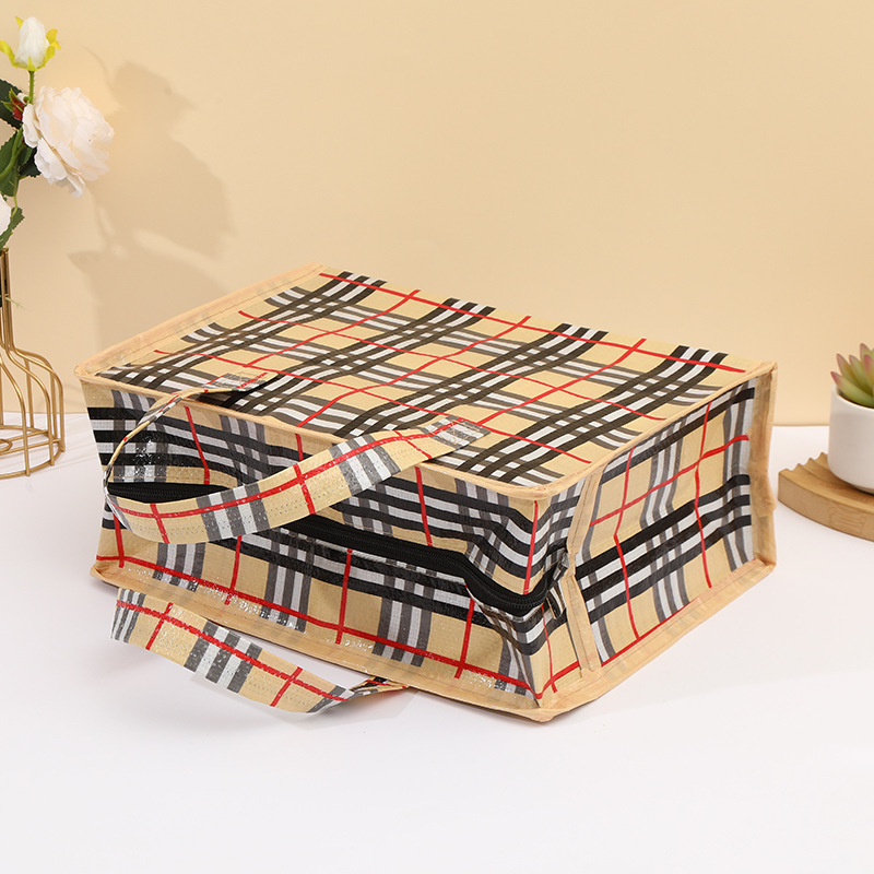 环保PP编织防水手提袋 时尚加厚衣服购物袋 家用篮子式购物袋 现货批发礼品袋 服装店专用购物袋详情4