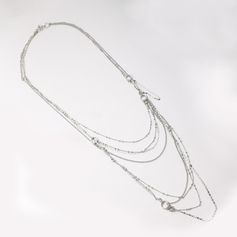 马总张悦儿推荐 Picn*que多层流苏长链细闪瀑布银河项链多层叠戴详情3