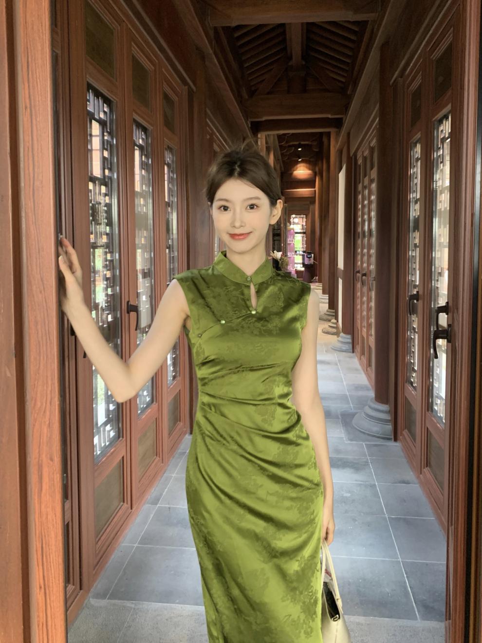 伊茉夏怜语~新中式高端女装连衣裙2024夏季高级感改良女装旗袍裙详情13