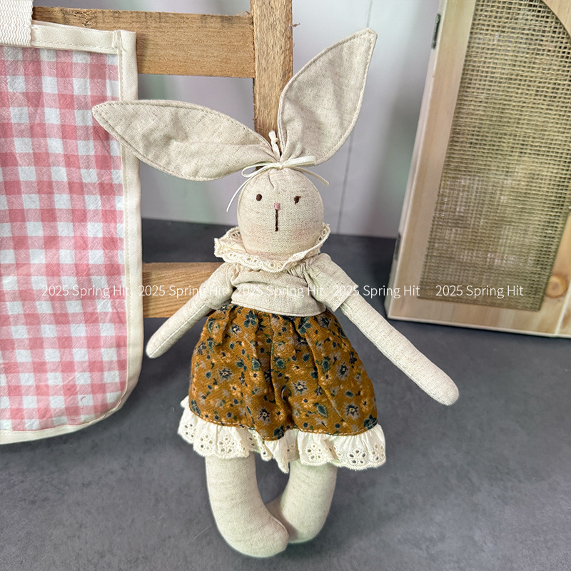 韩系可爱布艺卡通兔兔布娃娃女童玩偶安抚玩具房间公仔可爱送礼物详情12