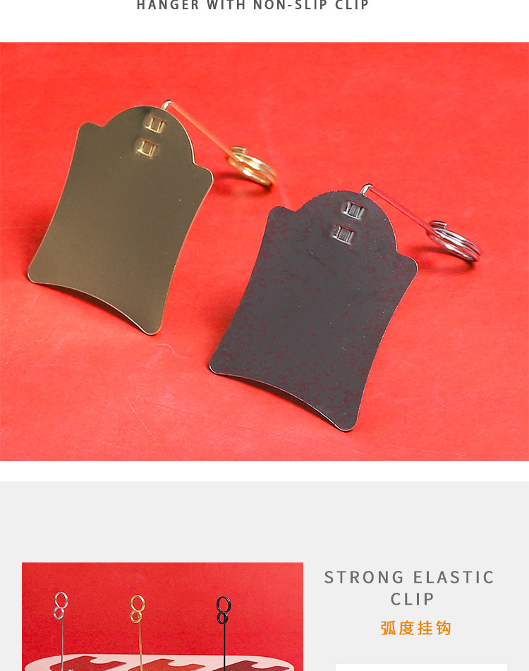 餐厅座位卡餐牌夹宴会菜牌立牌金属标签夹价格标签席位卡夹展示牌详情2