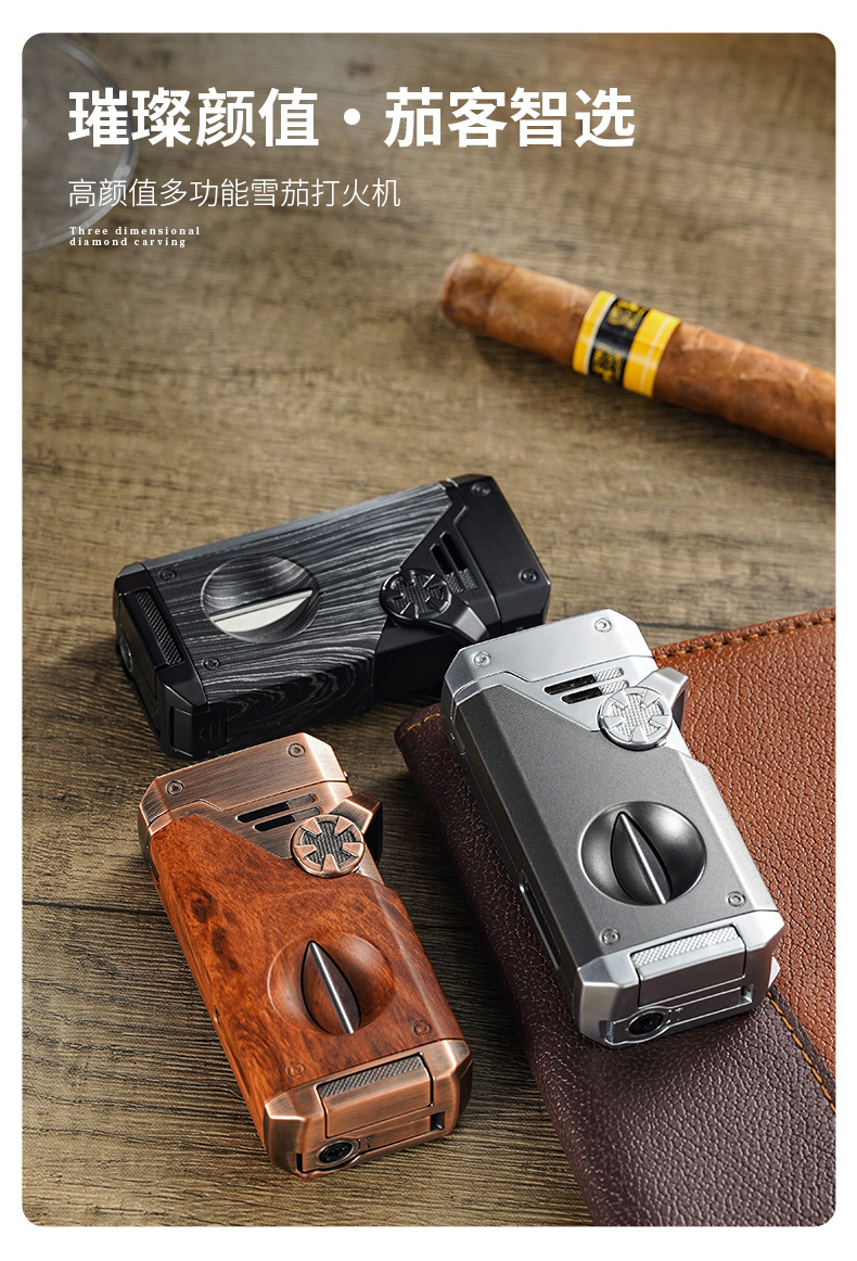 多功能四直冲打火机防风金属机身炫酷打火机高级感打火机网红爆款详情8