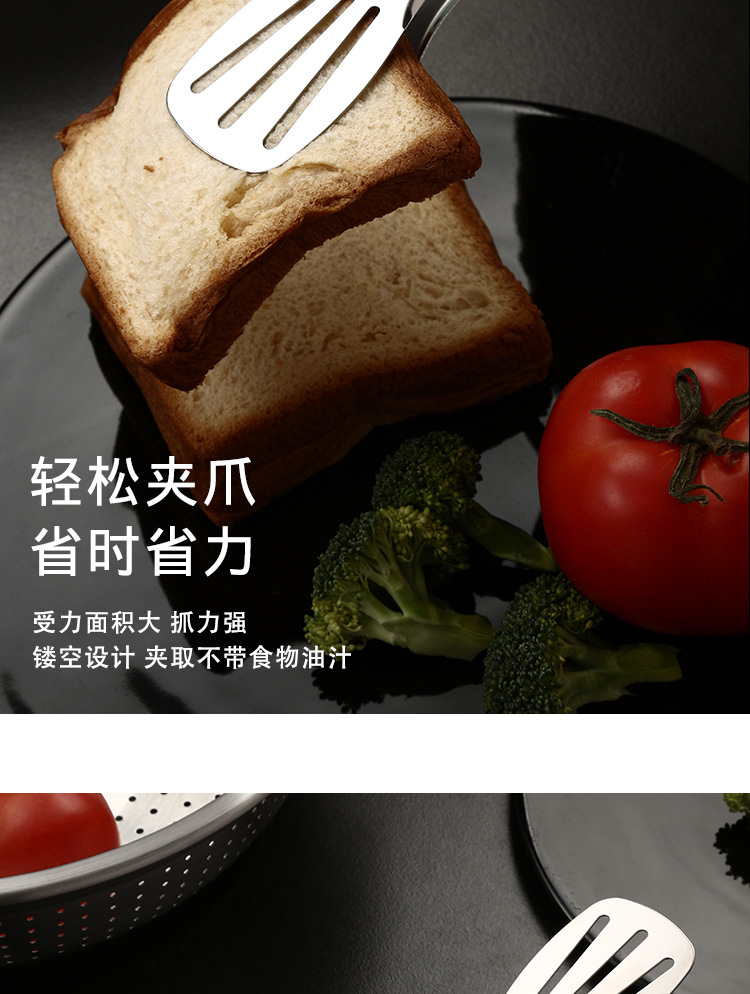 Wholesale stainless steel thickened steak tongs for barbecue, kitchen food, barbecue meat tongs, vegetable ice tongs, bread baking tools pic 6