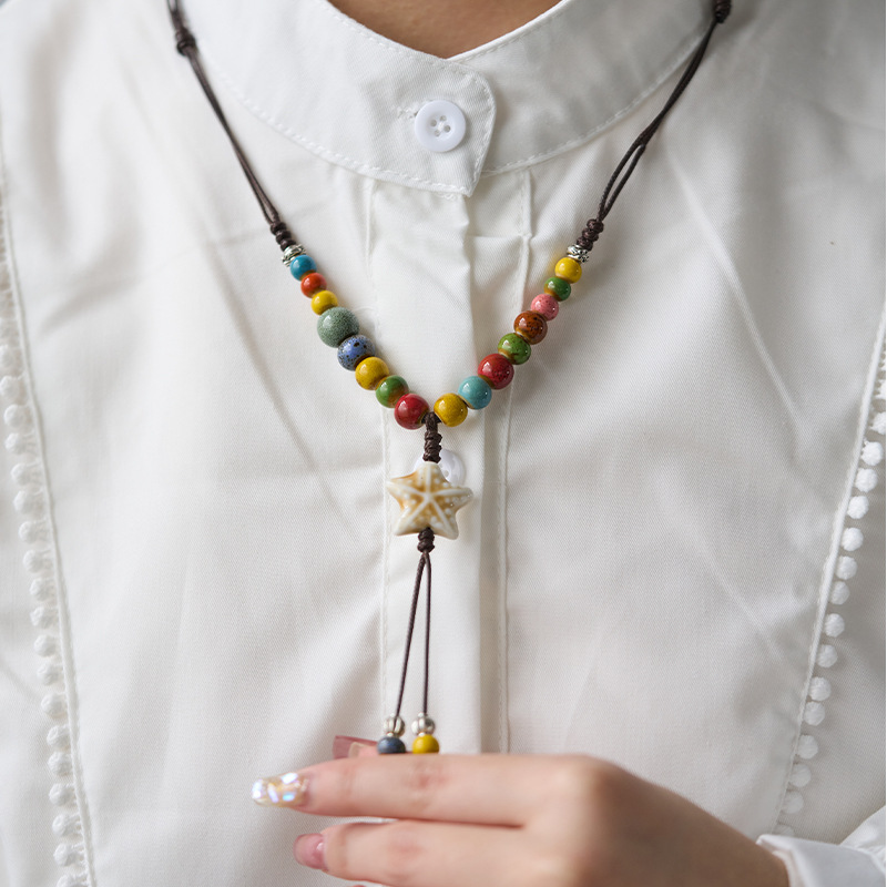 景德镇陶瓷项链饰品批发项链百搭高级感女生文艺新中式礼物首饰详情4