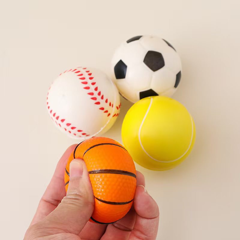 中弹pu篮球棒球网球足球发泡迷你实心海绵球弹力发泄跨境减压详情5