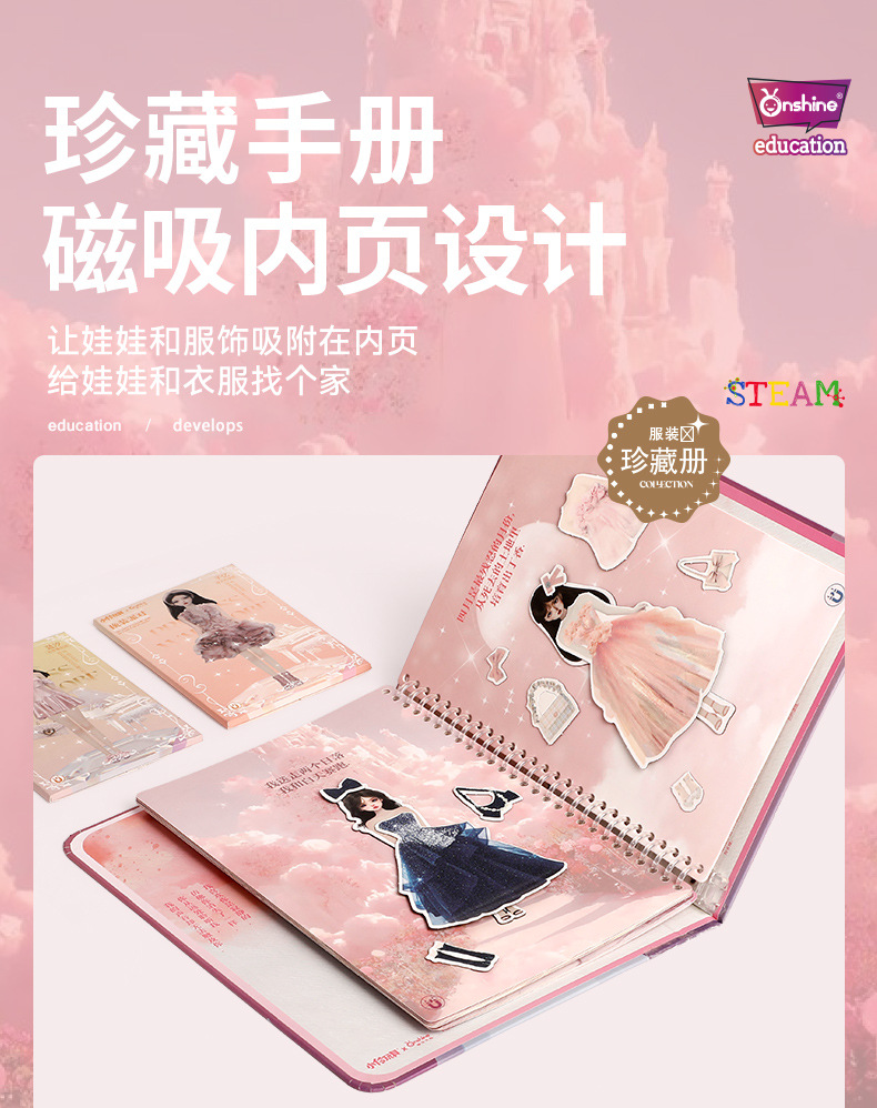 女孩磁力换装贴纸玩具公主换装秀换衣服磁性贴纸娃娃贴画佳人拼图详情16