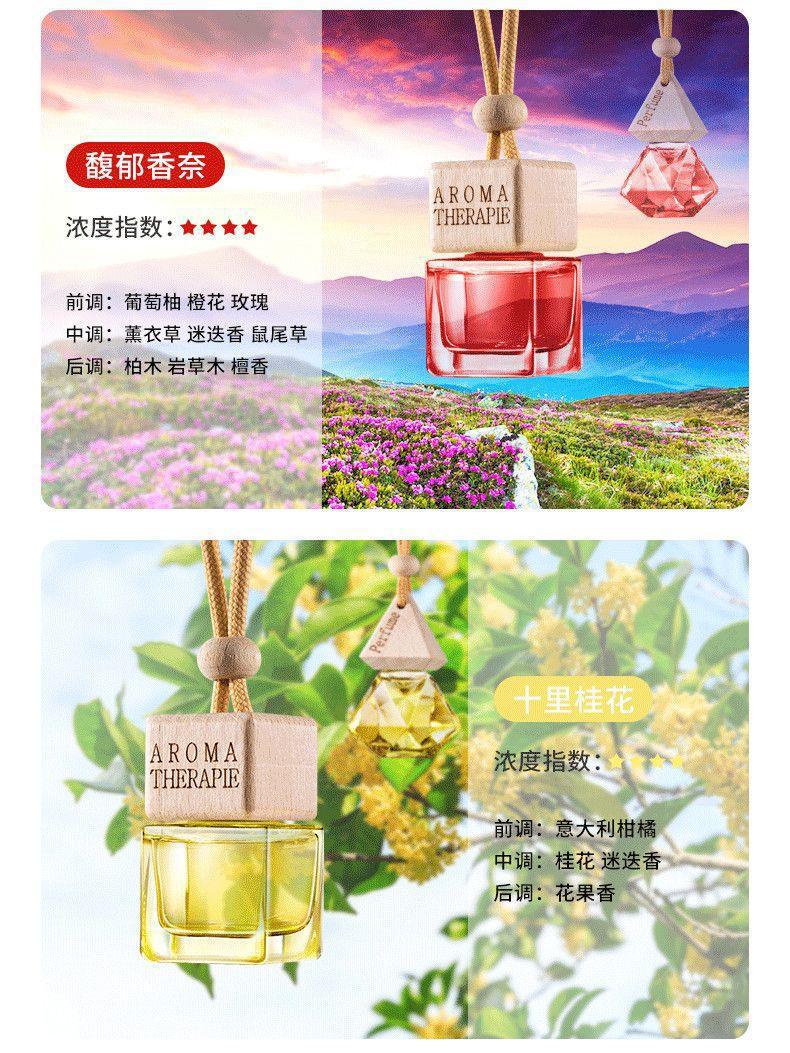 新款跨境车载挂绳香水瓶淡香香薰挂件汽车内饰用品详情15