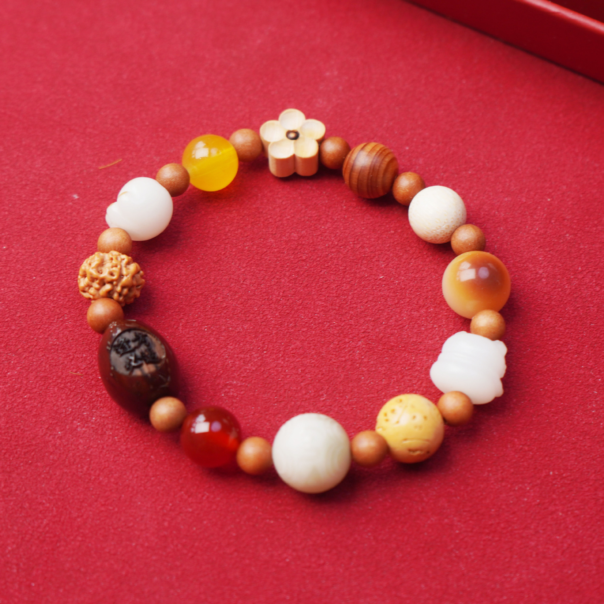 18 semillas tobo cuentas pulsera 18 rosarios luna bodhi estilo nacional juego de texto vintage mano mujer pinchazos accesorios pic 7