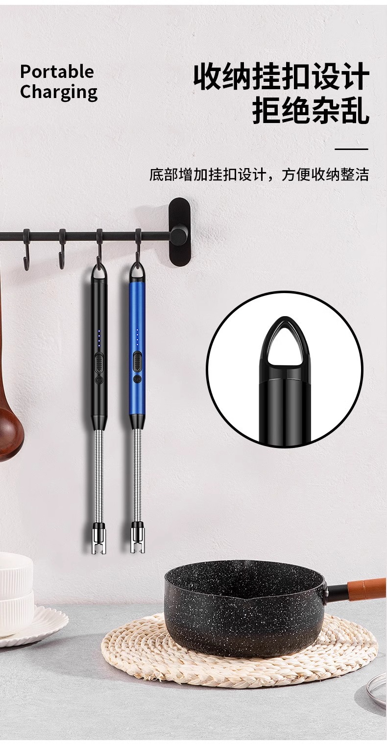 煤气灶脉冲点火器电子枪燃气灶打火机长手柄充电炮仗烟花鞭炮神器详情14