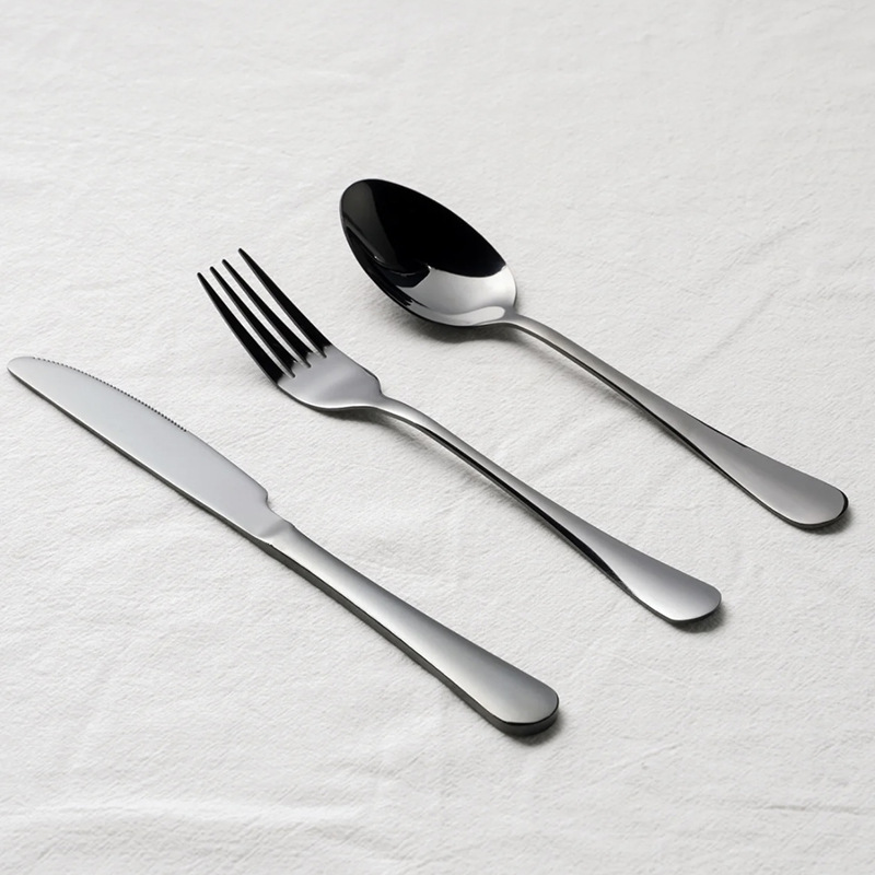 跨境热销不锈钢刀叉勺餐具套装12人份彩盒装60件套镀钛金色勺叉子详情7