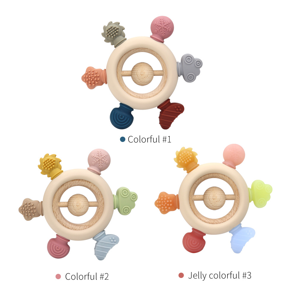 The new cross-border baby teething toy is a chewable silicone soothing and biting fun toy for babies to teething with six fingers pic 6